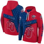 personalized liberty flames abstract shape red hoodie best selling