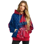 personalized liberty flames abstract shape red hoodie best selling
