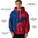 personalized liberty flames abstract shape red hoodie best selling