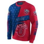 personalized liberty flames abstract shape red hoodie best selling