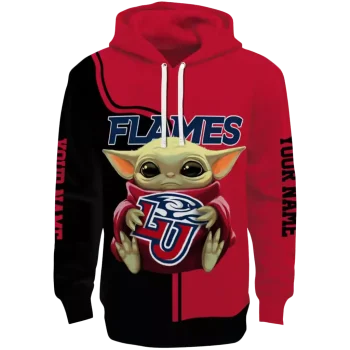 personalized liberty flames baby yoda red black hoodie best selling