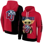 personalized liberty flames baby yoda red black hoodie best selling