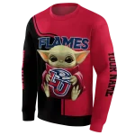personalized liberty flames baby yoda red black hoodie best selling