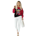 personalized liberty flames baby yoda red black hoodie best selling