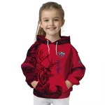 personalized liberty flames deer silhouette red hoodie best selling