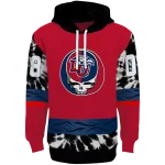 personalized liberty flames grateful vibes red hoodie best selling