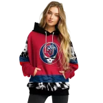 personalized liberty flames grateful vibes red hoodie best selling