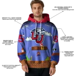 personalized liberty flames mario blue black hoodie best selling