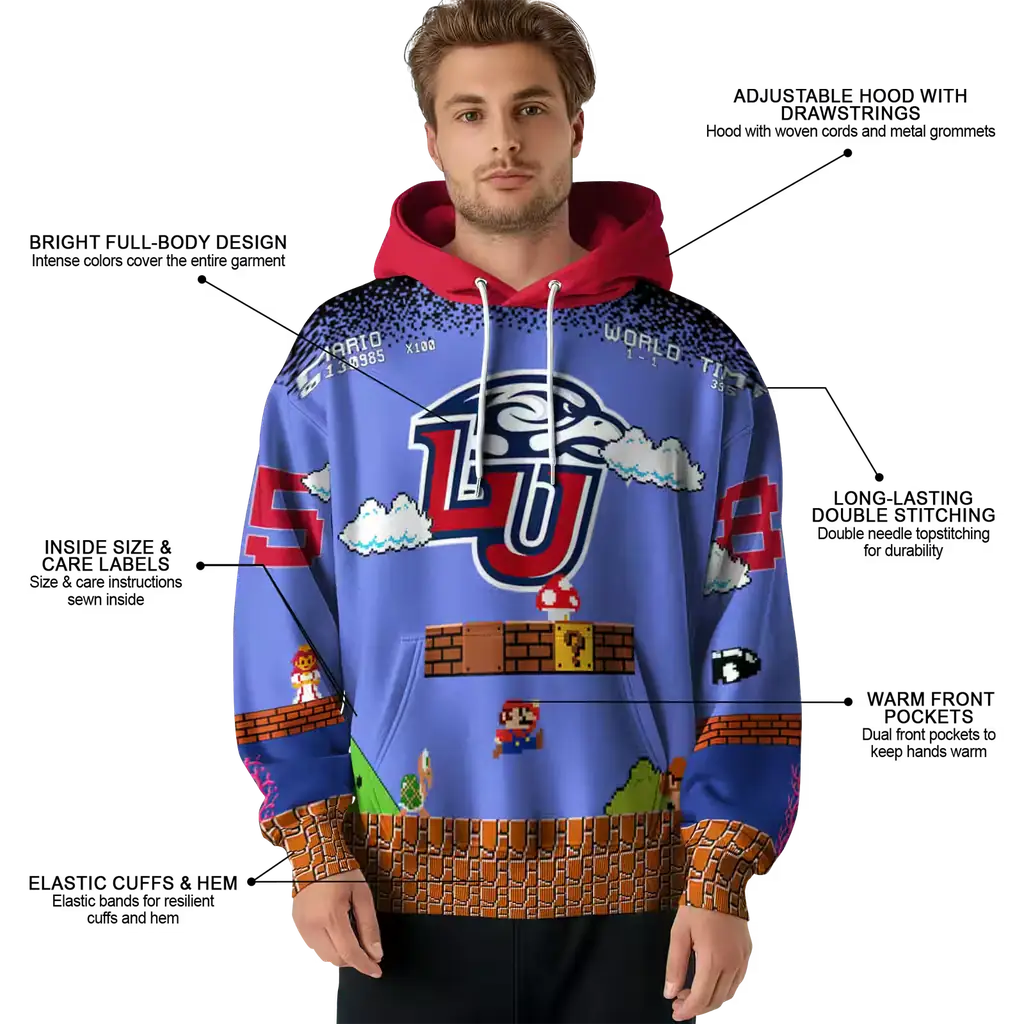 personalized liberty flames mario blue black hoodie latest model personalized liberty flames mario blue black hoodie latest model