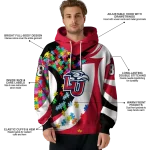 personalized liberty flames puzzle pieces red hoodie best selling