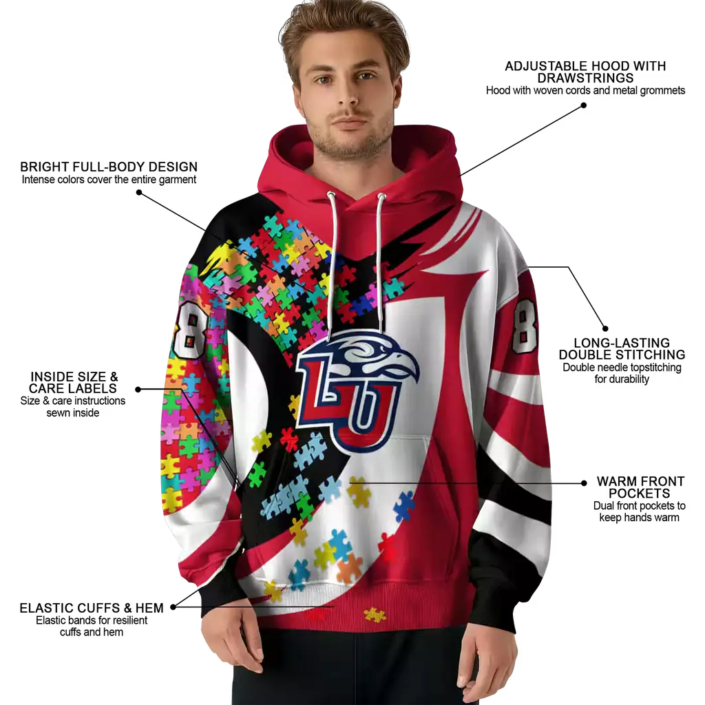 personalized liberty flames puzzle pieces red hoodie latest model personalized liberty flames puzzle pieces red hoodie latest model