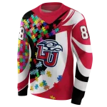 personalized liberty flames puzzle pieces red hoodie best selling