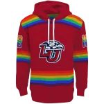 personalized liberty flames rainbow stripes red hoodie best selling
