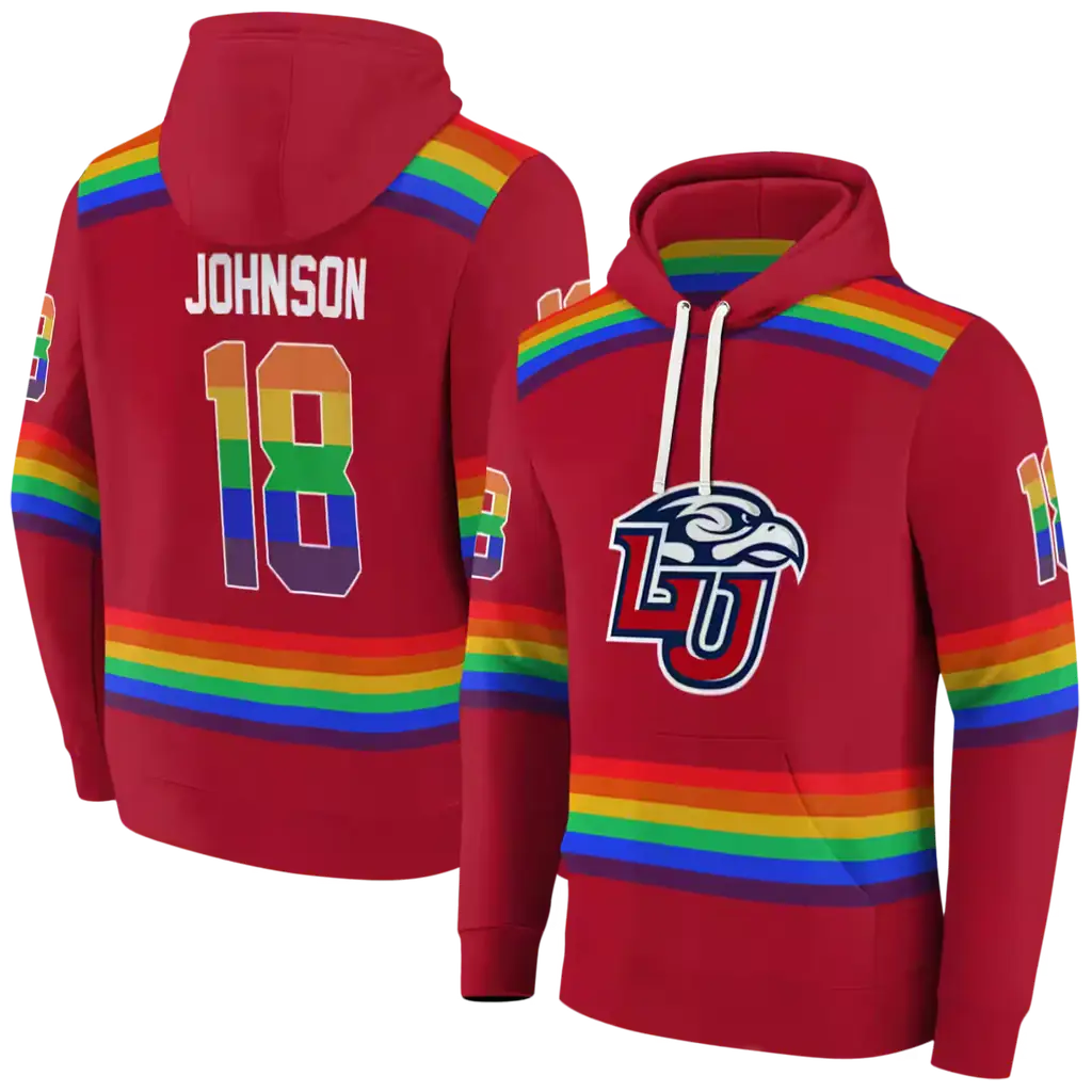 personalized liberty flames rainbow stripes red hoodie fashion forward personalized liberty flames rainbow stripes red hoodie fashion forward