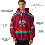 personalized liberty flames rainbow stripes red hoodie best selling