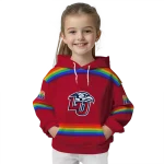 personalized liberty flames rainbow stripes red hoodie best selling