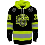 personalized liberty flames safety motif black neon green hoodie best selling