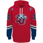 personalized liberty flames striped sleeves red hoodie best selling