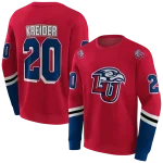 personalized liberty flames striped sleeves red hoodie best selling