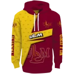 personalized louisiana monroe warhawks abstract shape red hoodie best selling