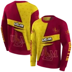 personalized louisiana monroe warhawks abstract shape red hoodie best selling