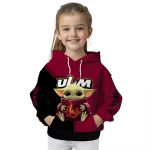 personalized louisiana monroe warhawks baby yoda red black hoodie best selling