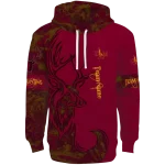 personalized louisiana monroe warhawks deer silhouette red hoodie best selling
