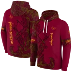 personalized louisiana monroe warhawks deer silhouette red hoodie best selling