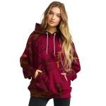 personalized louisiana monroe warhawks deer silhouette red hoodie best selling