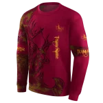 personalized louisiana monroe warhawks deer silhouette red hoodie best selling