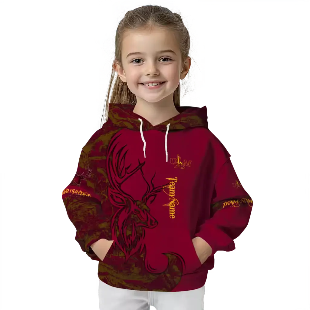 personalized louisiana monroe warhawks deer silhouette red hoodie top rated personalized louisiana monroe warhawks deer silhouette red hoodie top rated
