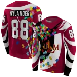 personalized louisiana monroe warhawks puzzle pieces red hoodie best selling