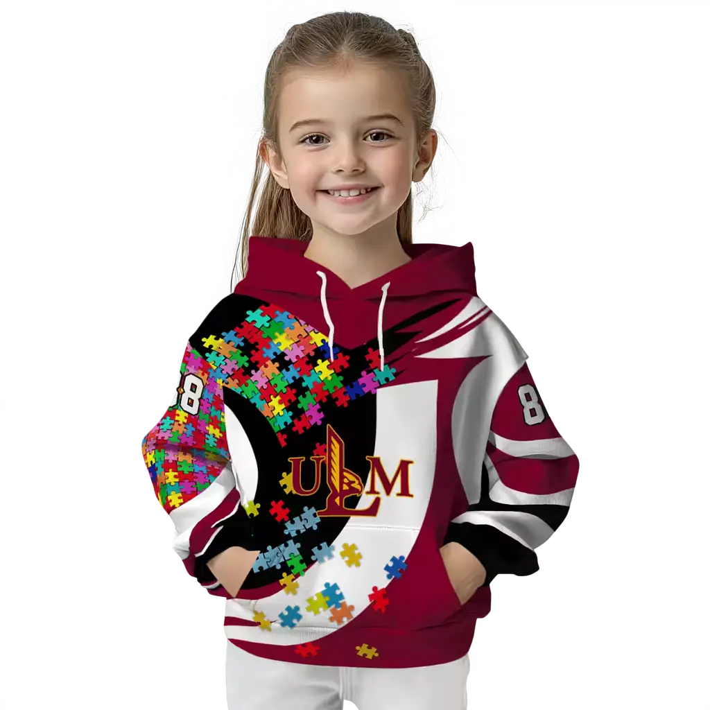 personalized louisiana monroe warhawks puzzle pieces red hoodie top rated personalized louisiana monroe warhawks puzzle pieces red hoodie top rated