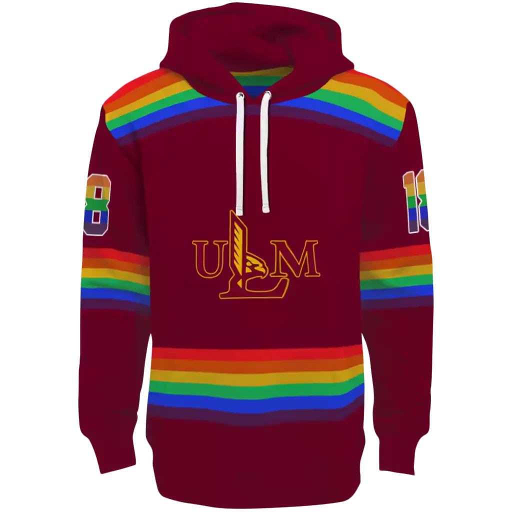 personalized louisiana monroe warhawks rainbow stripes red hoodie best selling personalized louisiana monroe warhawks rainbow stripes red hoodie best selling