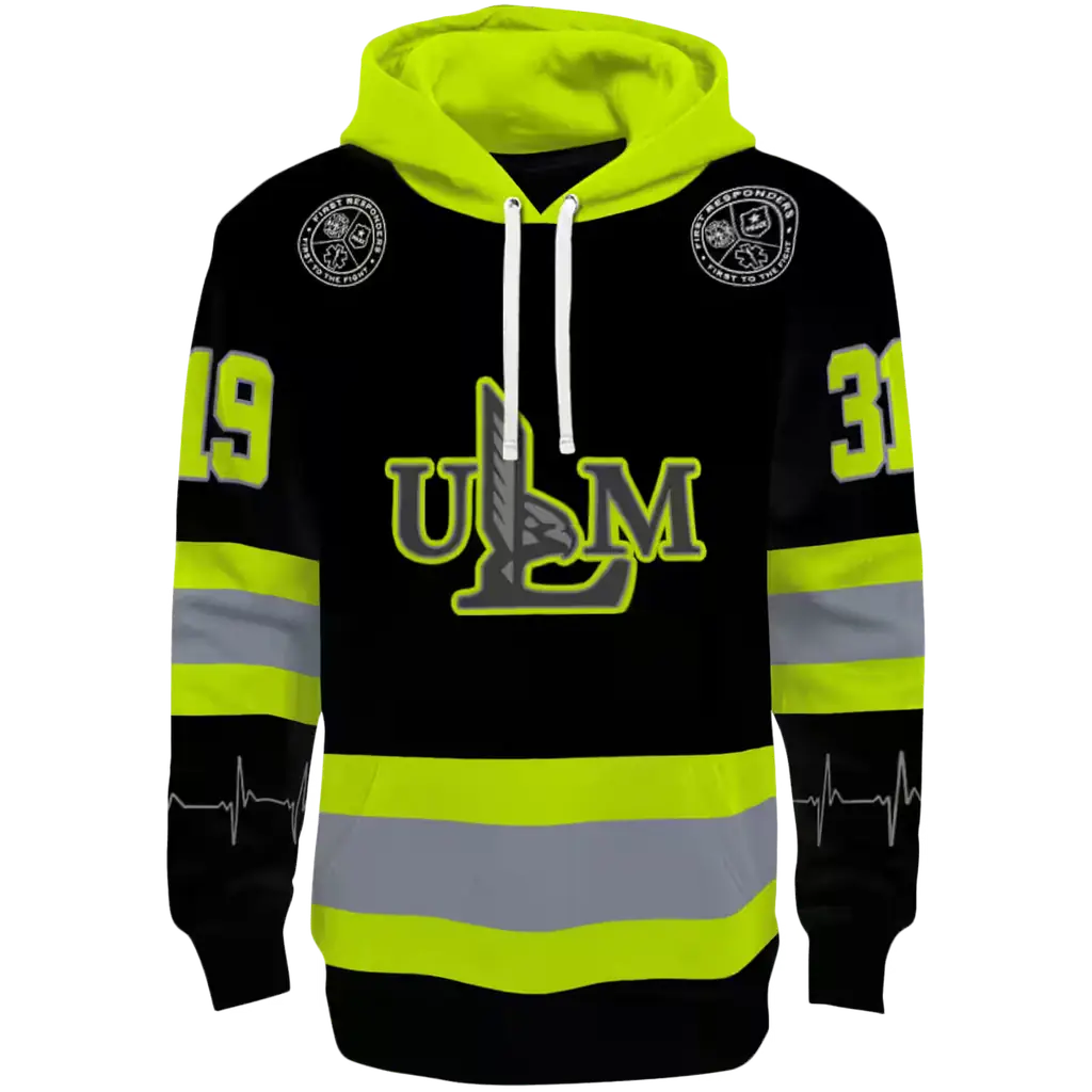 personalized louisiana monroe warhawks safety motif black neon green hoodie best selling personalized louisiana monroe warhawks safety motif black neon green hoodie best selling
