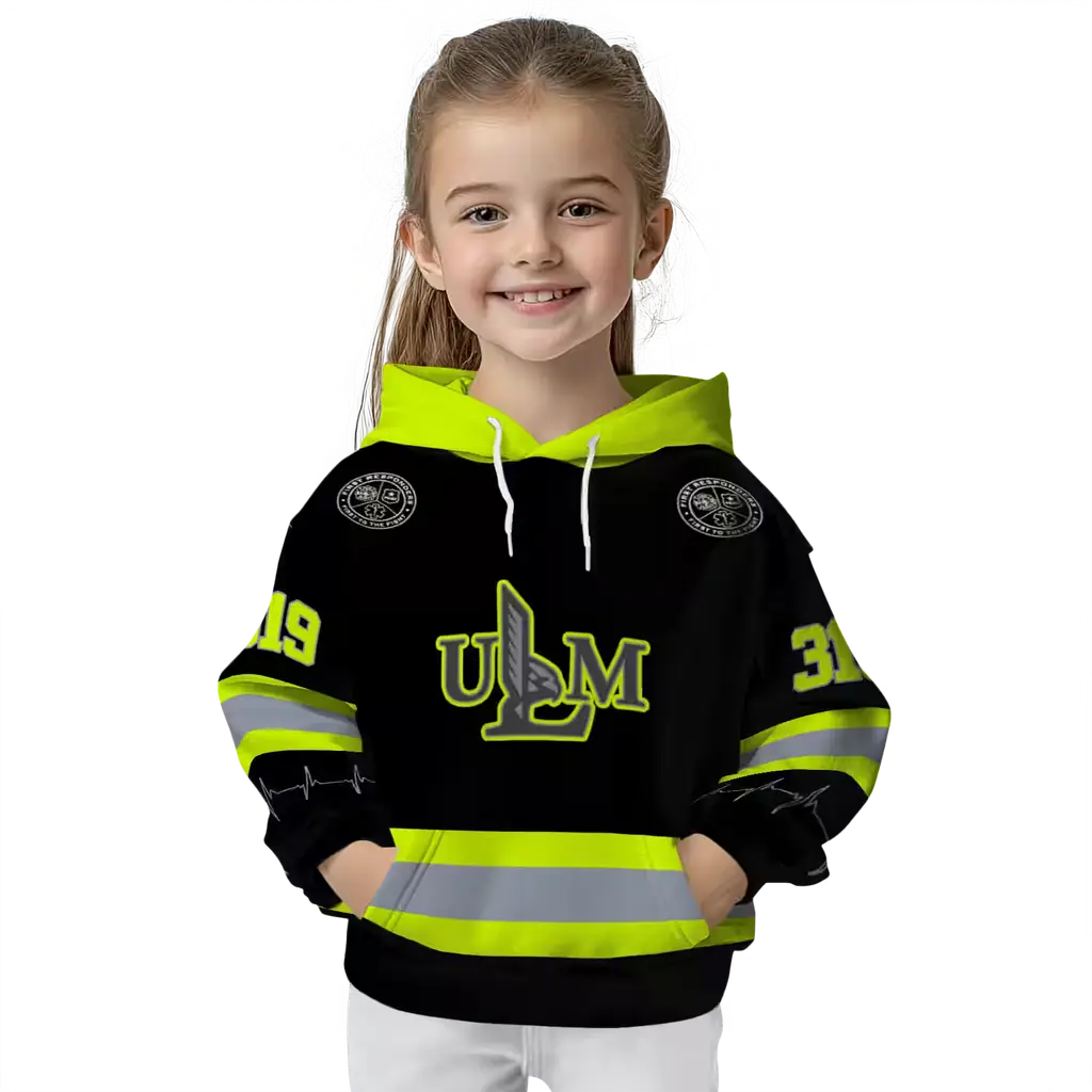 personalized louisiana monroe warhawks safety motif black neon green hoodie top rated personalized louisiana monroe warhawks safety motif black neon green hoodie top rated