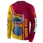 personalized louisiana monroe warhawks stitch red hoodie best selling