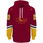 personalized louisiana monroe warhawks striped sleeves red hoodie best selling