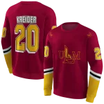 personalized louisiana monroe warhawks striped sleeves red hoodie best selling