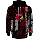 personalized louisville cardinals distressed flag red black hoodie best selling