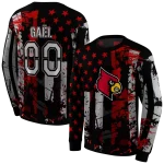personalized louisville cardinals distressed flag red black hoodie best selling