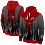 personalized louisville cardinals flame design red hoodie best selling