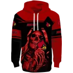 personalized louisville cardinals grim reaper red black hoodie best selling
