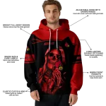 personalized louisville cardinals grim reaper red black hoodie best selling