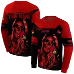 personalized louisville cardinals grim reaper red black hoodie best selling