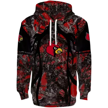 personalized louisville cardinals hunting theme red black hoodie best selling