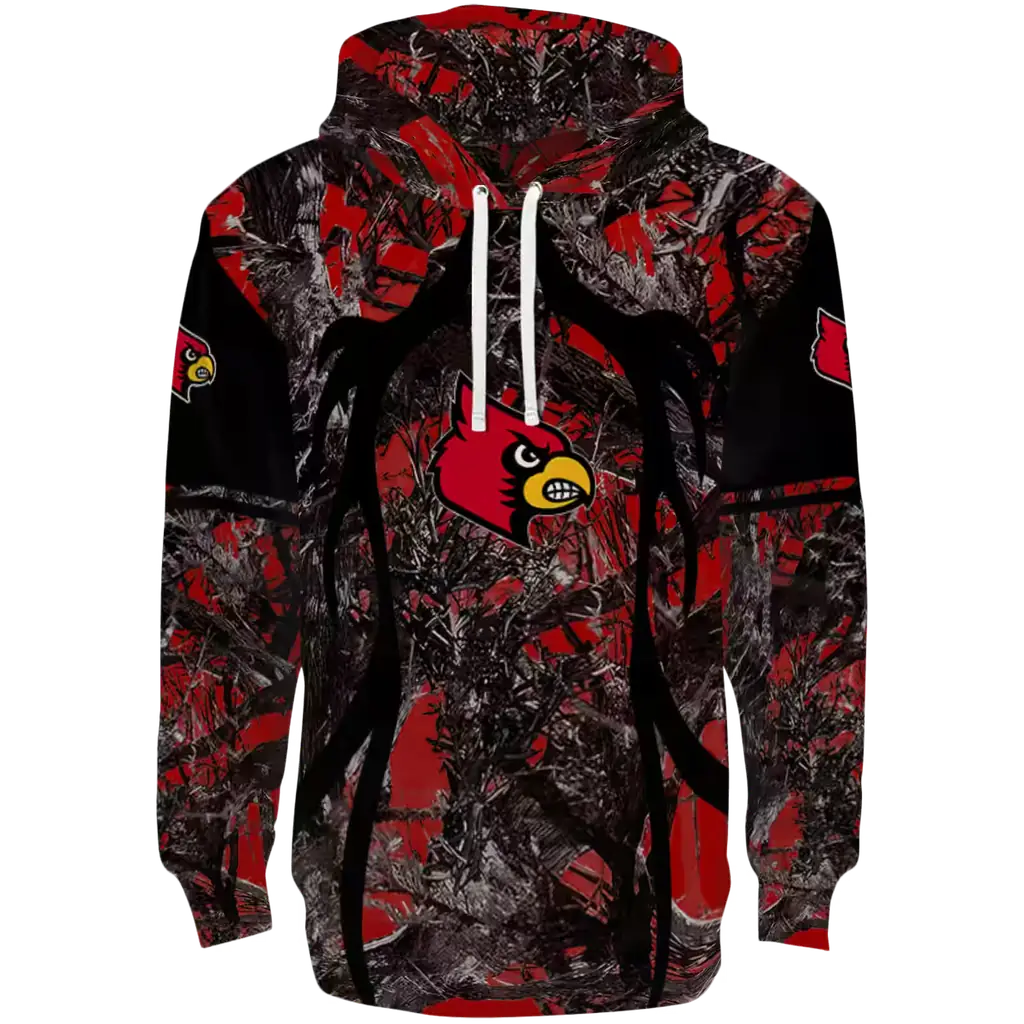 personalized louisville cardinals hunting theme red black hoodie best selling personalized louisville cardinals hunting theme red black hoodie best selling