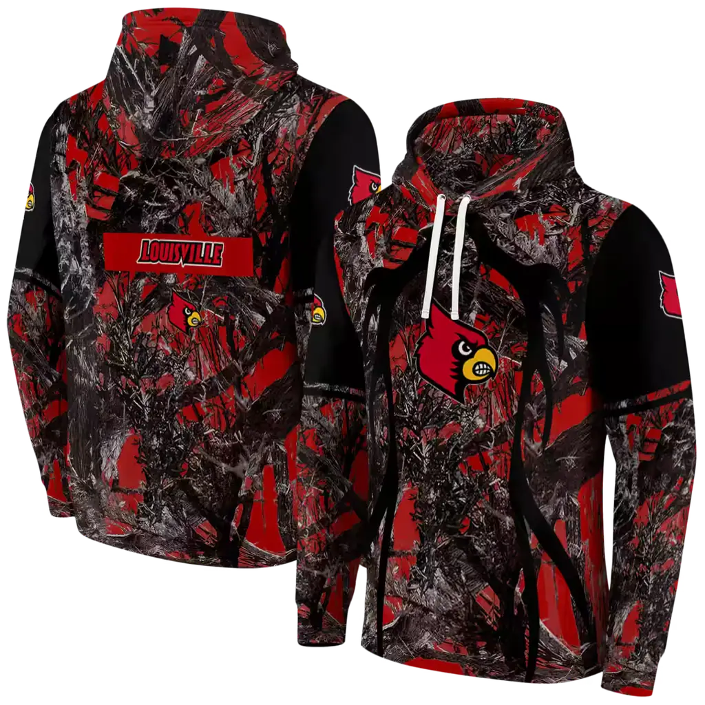 personalized louisville cardinals hunting theme red black hoodie fashion forward personalized louisville cardinals hunting theme red black hoodie fashion forward