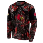 personalized louisville cardinals hunting theme red black hoodie best selling