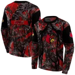 personalized louisville cardinals hunting theme red black hoodie best selling